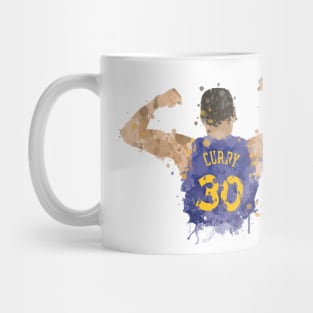 Steph Curry Paint Splatter Art Mug